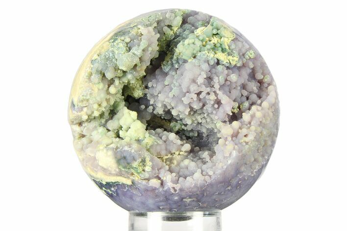 Polished Purple Botryoidal Grape Agate Sphere - Indonesia #360096